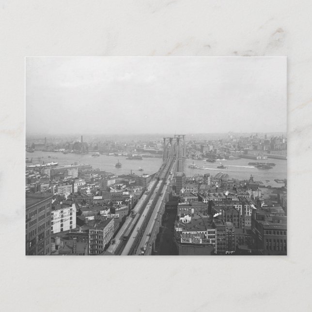1901 Brooklyn Bridge Postcard Postkarte (Vorderseite)