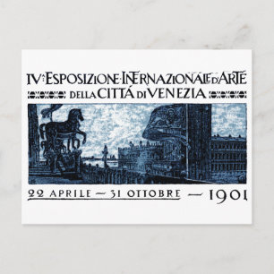 1901 Kunstausstellung in Venedig Poster Postkarte