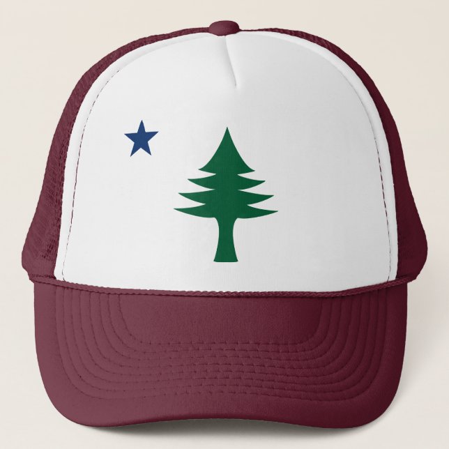 1901 Maine Flag Hat Truckerkappe (Vorderseite)