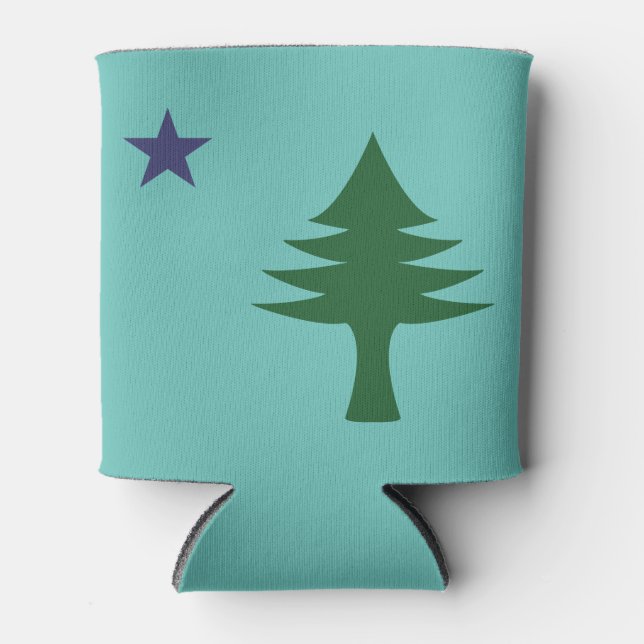 1901 Maine Flag Koozie Dosenkühler (Vorderseite)