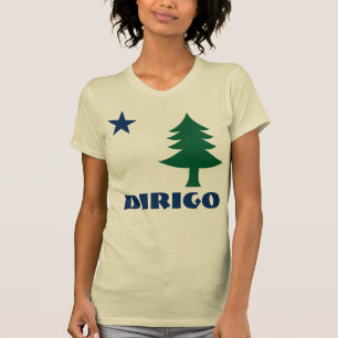 1901 Maine-Flaggen-T - Shirt - Dirigo Ausgabe