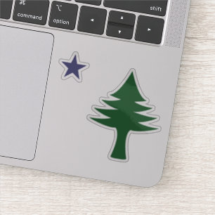 1901 Set "Maine Flag Clear Sticker" Aufkleber