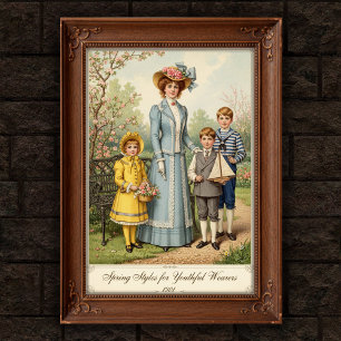 1901 Vintage Outdoor Mode Wandposter Poster