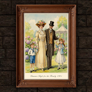 1901 Vintage Outdoor Mode Wandposter Poster