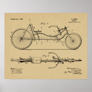 1902 Fahrrad-Recumbent Poster