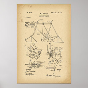 1902 Patent-Fahrrad-Winter Velocipede Poster