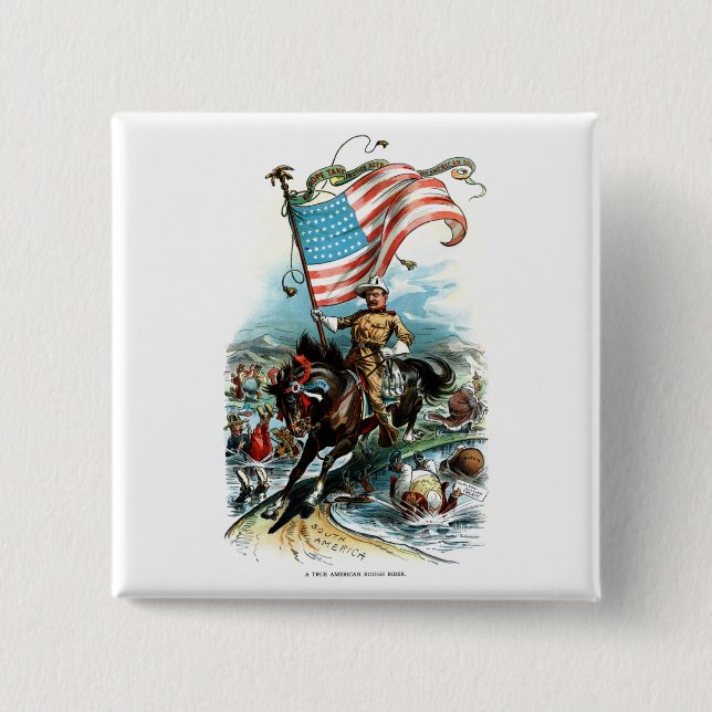 1902 Theodore Roosevelt Button (Vorderseite)