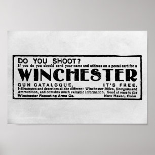 1902 Vintag Winchester Ad Poster