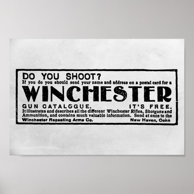 1902 Vintag Winchester Ad Poster (Vorne)