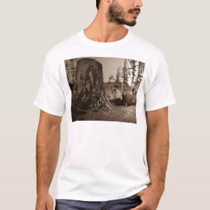 1903 Antike Laterna-Magica-Dias von Holzfällern T-Shirt