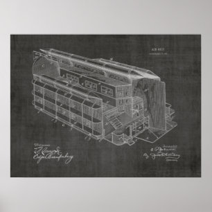 1903 Flugzeugpatentkunst Zeichnend Print Poster