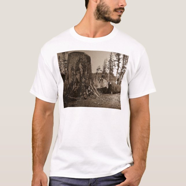 1903 Vintages Holzfäller-magische Laternen-Dia T-Shirt (Vorderseite)