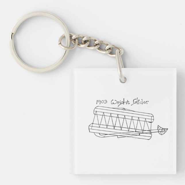 1903 Wright Glider Key Chain Schlüsselanhänger (Vorderseite)