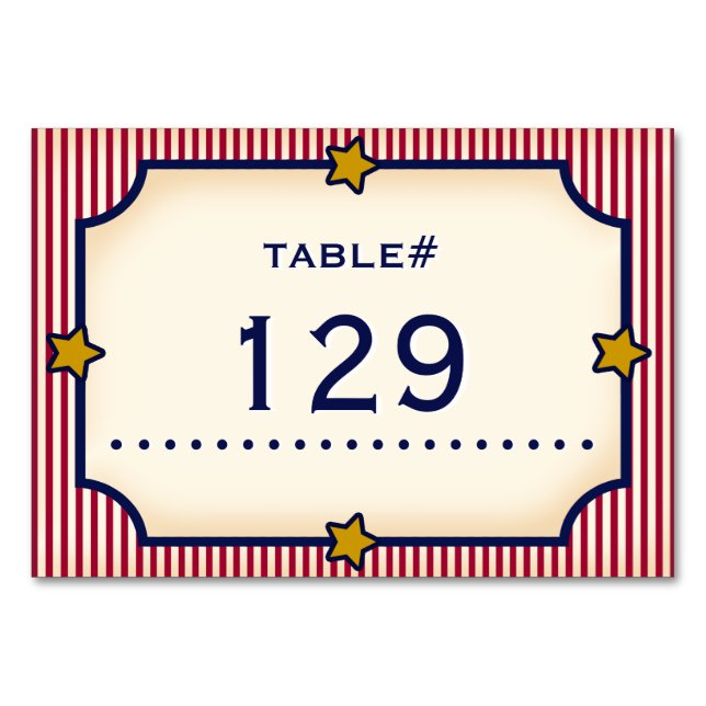 1904 Bully Pulpit (Wedding Collection) Tischnummer (Vorderseite)