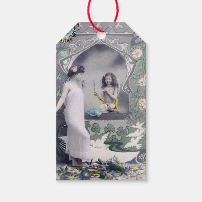 1904 Jugendstil Valentine Geschenkanhänger (Vorderseite)