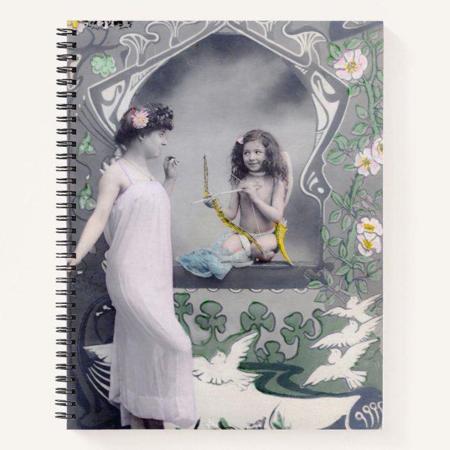 1904 Jugendstil Valentine Notizbuch (Vorderseite)