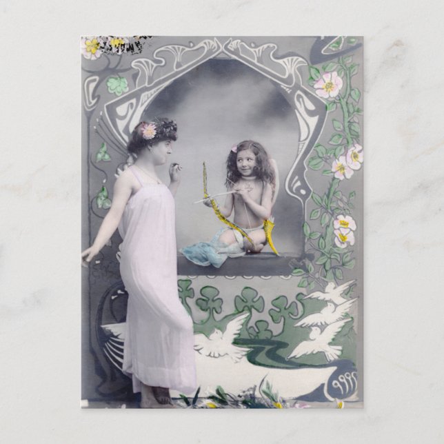 1904 Jugendstil Valentine Postkarte (Vorderseite)