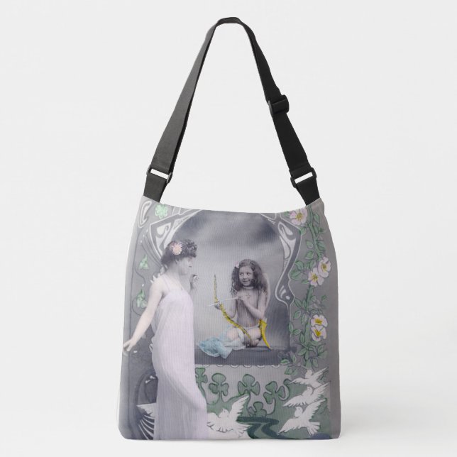 1904 Jugendstil Valentine Tragetaschen Mit Langen Trägern (Vorderseite)