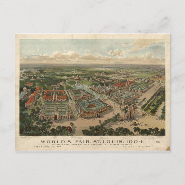 1904 St. Louis World's Fair Postkarte (Vorderseite)