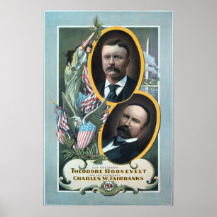 1904 Teddy Roosevelt Wahlplakat. Poster