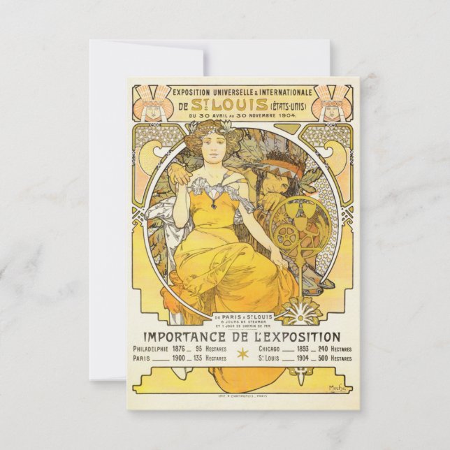 1904 Weltmesse von Alphonse Mucha Save The Date (Vorderseite)