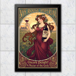 1905 Vintage Vin Rouge Impérial Weinwerbung Poster
