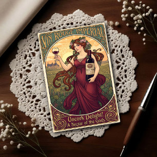 1905 Vintage Vin Rouge Impérial Weinwerbung Postkarte