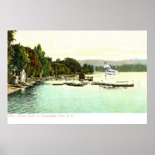 1905 Vintager Bemus Punkt, Chautaqua See, Poster