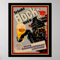 1906 Deutsche Bock Beer Advertisement 16x20