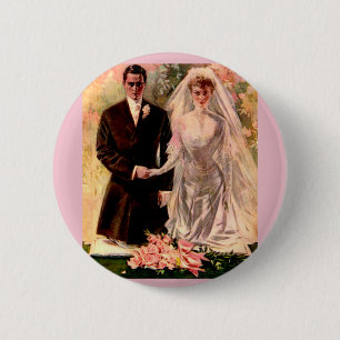 1906 Edwardian Hochzeit Button