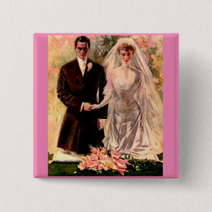 1906 Edwardian Hochzeit Button