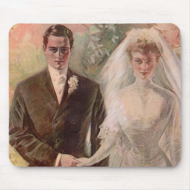 1906 Edwardian Hochzeit Mousepad (Vorne)