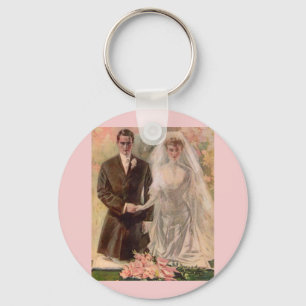 1906 Edwardian Hochzeit Schlüsselanhänger