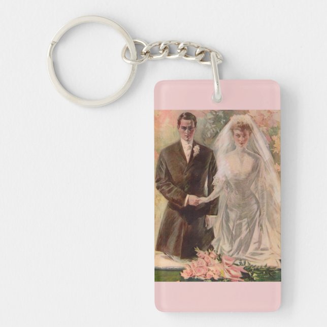 1906 Edwardian Hochzeit Schlüsselanhänger (Vorderseite)