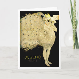 1906!! "VÖGEL OF A FEATHER" ART NOUVEAU GREETING KARTE