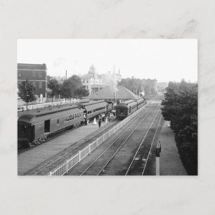1906 Vorortbahnhof Petosky Mass. Postkarte