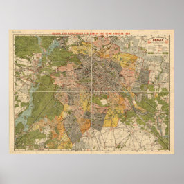 1907 Berlin Transportation Map – Germany Map Poster