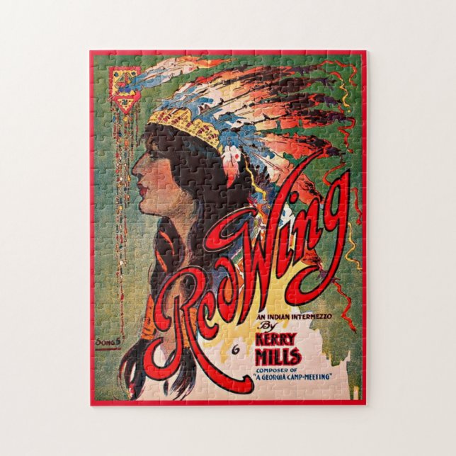 1907 Redwing sheet music cover print Puzzle (Vertikal)