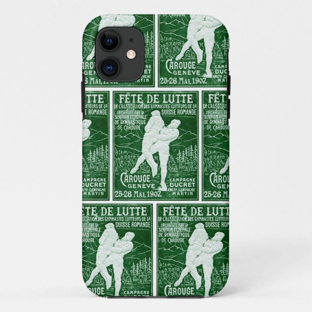 1907 Schweizer-Wrestling Case-Mate iPhone Hülle (Rückseite)