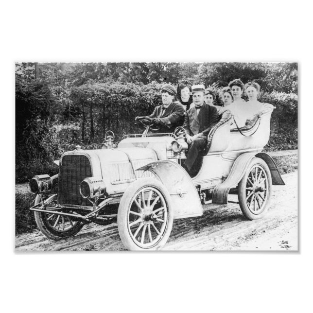1907 White Model G Steam Touring Car Fotodruck (Vorne)