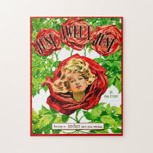 1908 June Sweet June Titelblatt Puzzle