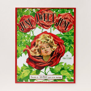 1908 Juni Sweet June Notenblatt drucken Puzzle