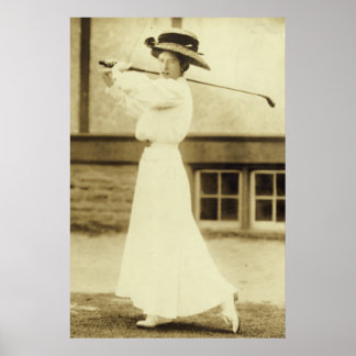 1908 Womens GOLF Champion Katharine Harley Poster