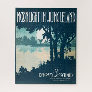1909 Mondlicht in Jungleland Notendruck Puzzle