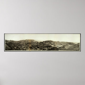 1909 Panoramasicht, Morenci, AZ Yard Long Foto Poster