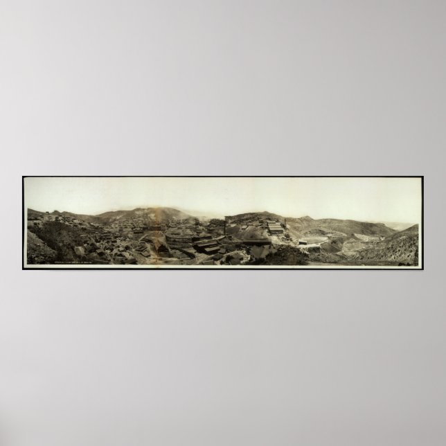 1909 Panoramasicht, Morenci, AZ Yard Long Foto Poster (Vorne)