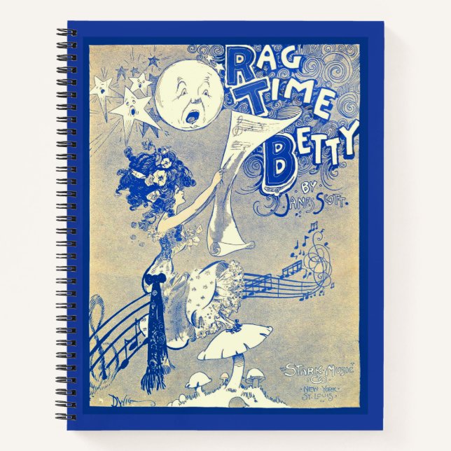 1909 Ragtime Betty Notenkunst Notizbuch (Vorderseite)