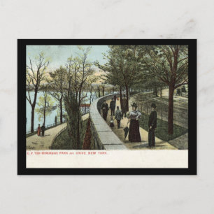1909 Riverside Park und Drive, New York City Postkarte