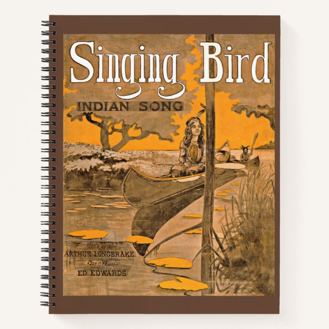 1909 Singing Bird Notendruck Notizbuch (Vorderseite)