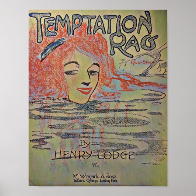 1909 Temptation Rag Two Step Poster (Vorne)
